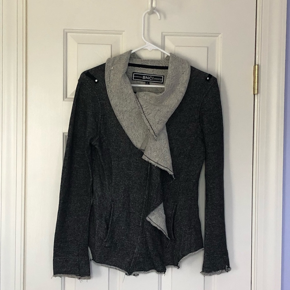 BNCI by Blanc Noir Draped Asymmetrical Cardigan